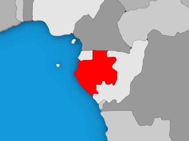Gabon dünya üzerinde kırmızı