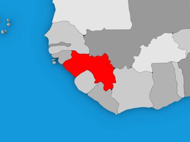 Gine kırmızı küre üzerinde