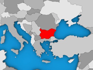 Bulgaristan kırmızı küre üzerinde