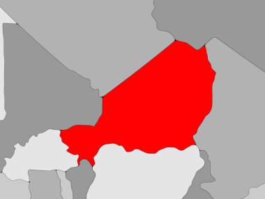 Nijer kırmızı küre üzerinde