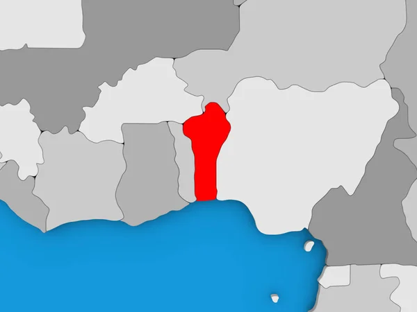 Benin i rött på Globen — Stockfoto