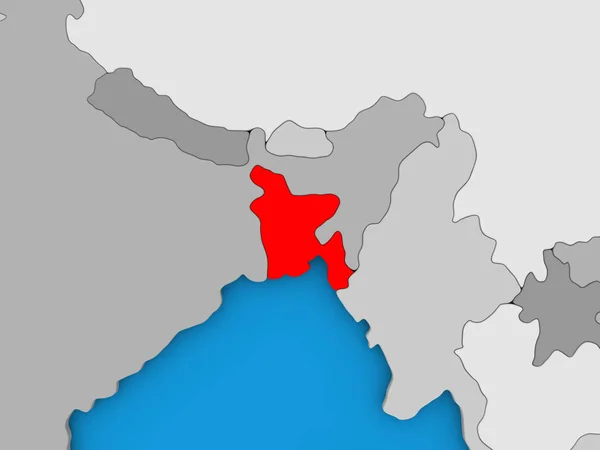 세계에 빨간색 방글라데시 — 스톡 사진