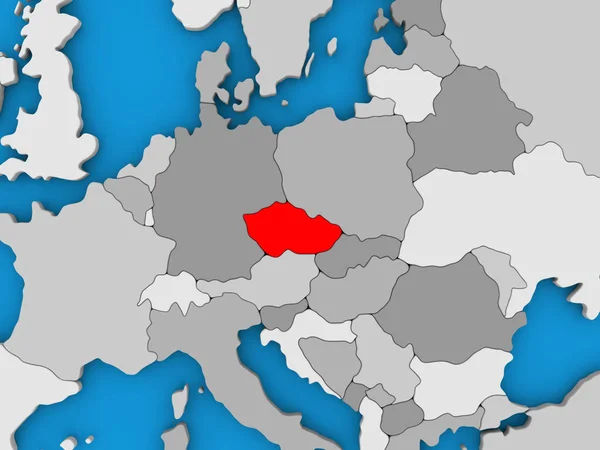 Чеська Республіка в червоному по всьому світу — стокове фото