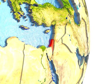 İsrail dünya üzerindeki kırmızı