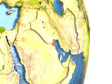 Kuveyt dünya üzerindeki kırmızı