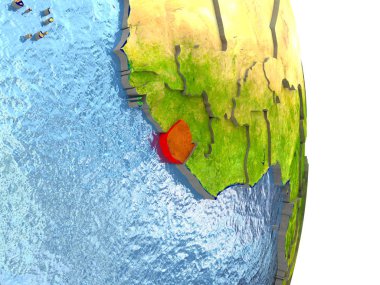 Sierra Leone dünya üzerindeki kırmızı