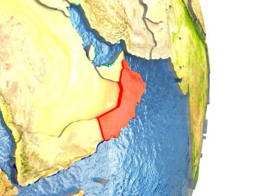 Dünya üzerindeki kırmızı Umman