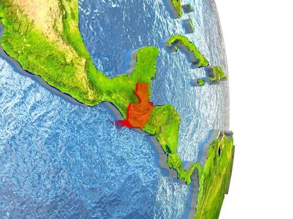 Gwatemala na czerwono na ziemi — Zdjęcie stockowe