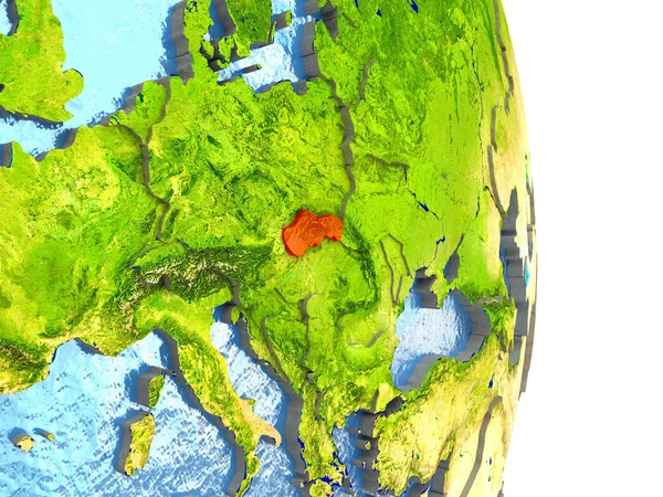 Slovakien i rött på jorden — Stockfoto