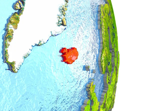 Island in Rot auf der Erde — Stockfoto