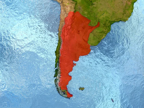 빨간색으로 아르헨티나 — 스톡 사진