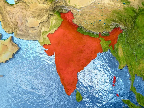 India in rosso — Foto Stock