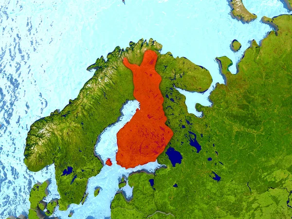 Finlandia na czerwono — Zdjęcie stockowe