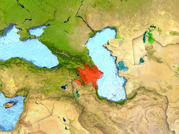 Azerbejdżan na czerwono — Zdjęcie stockowe