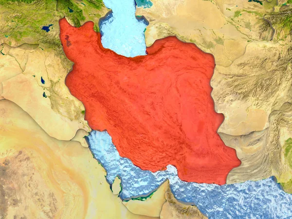 Iran in rosso — Foto Stock