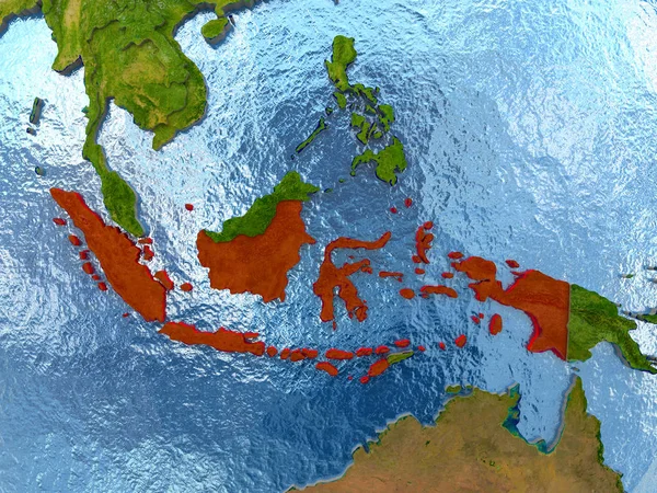 Indonesia in rosso — Foto Stock