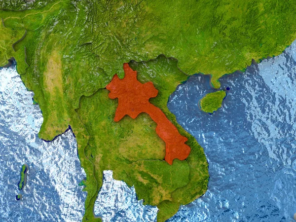 Laos in het rood — Stockfoto