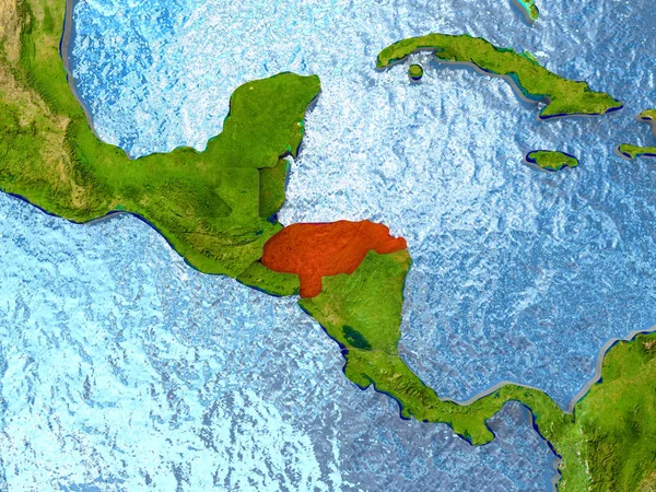 Гондурас червоним кольором — стокове фото
