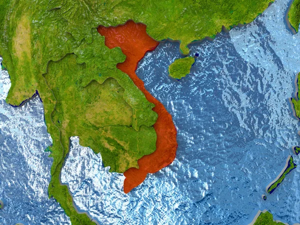 Βιετνάμ με κόκκινο χρώμα — Φωτογραφία Αρχείου