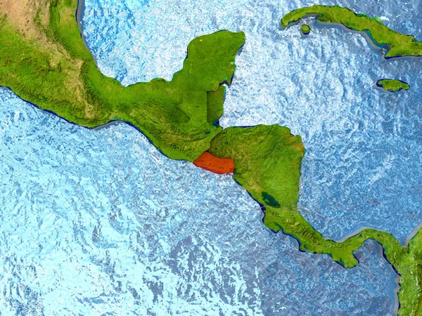 El Salvador em vermelho — Fotografia de Stock