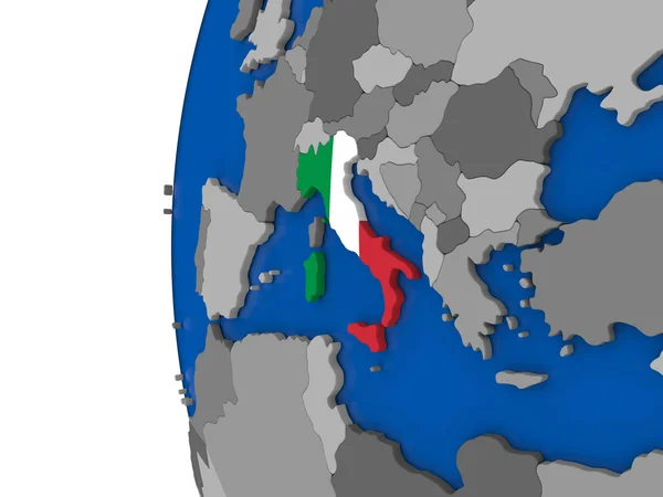지구에 이탈리아 — 스톡 사진