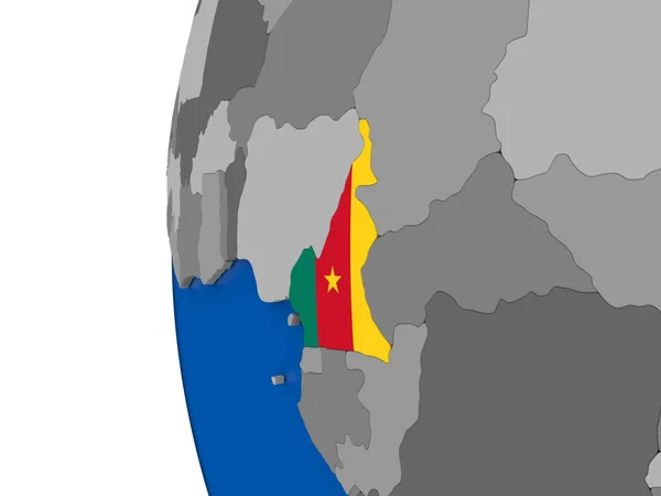 Camerun sul globo — Foto Stock