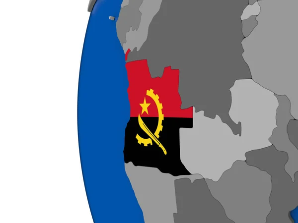 Angola na zeměkouli — Stock fotografie
