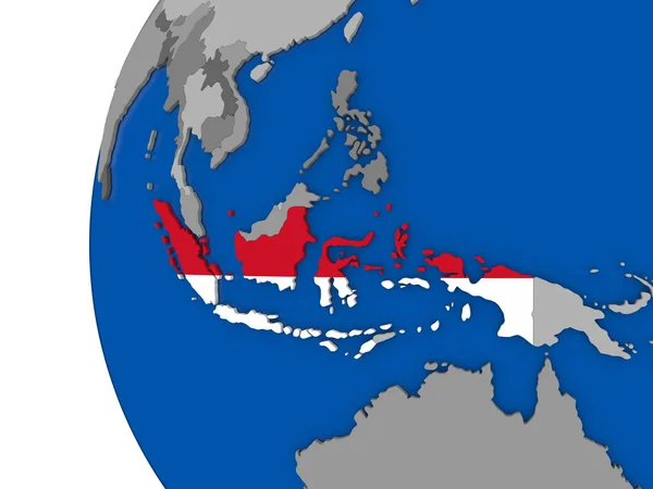 Indonesia sul globo — Foto Stock