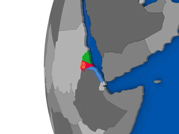 Eritrea a világon — Stock Fotó