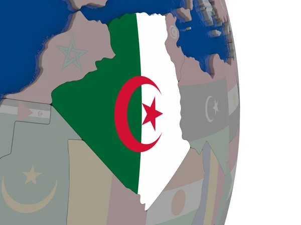 Алжир со своим флагом — стоковое фото