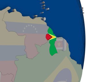Guyana kendi bayrağı ile