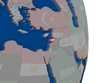 Lübnan ile kendi bayrağı