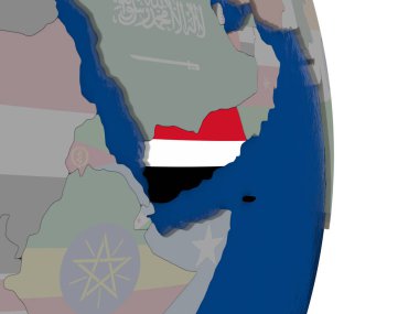 Yemen kendi bayrağı ile
