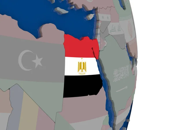 Egypte met de vlag — Stockfoto