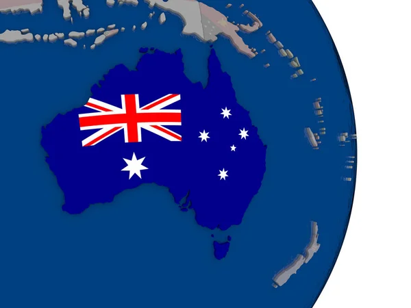 Australia con su bandera — Foto de Stock