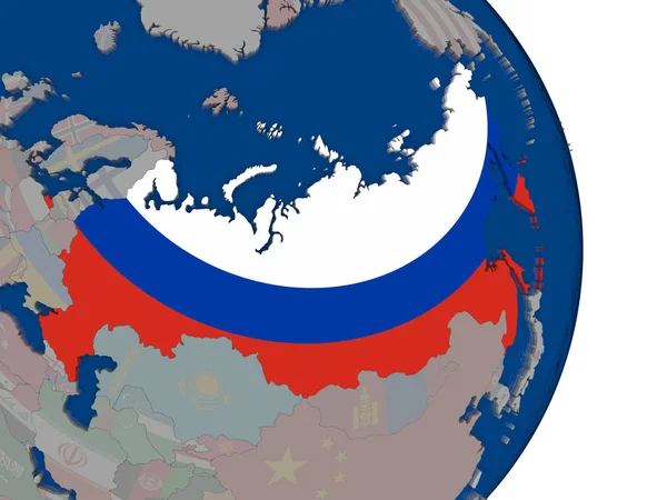 러시아의 국기와 함께 — 스톡 사진
