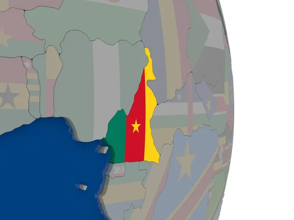 З його прапор Камеруну — стокове фото