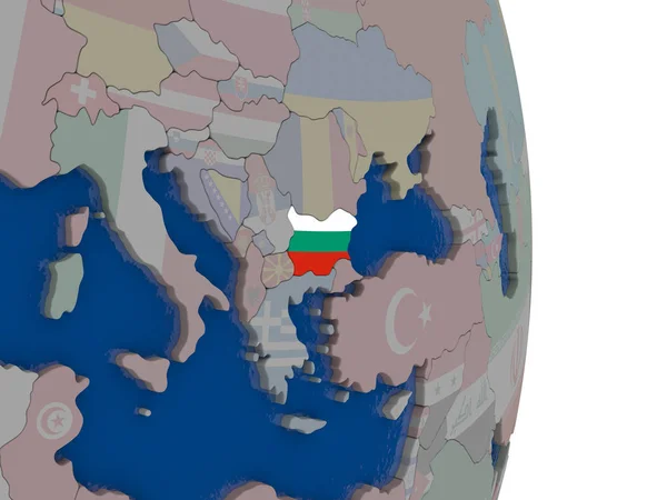 불가리아의 국기와 함께 — 스톡 사진