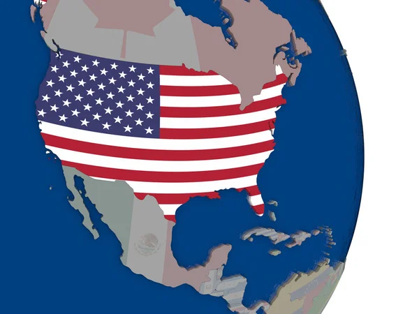 미국 그것의 국기와 함께 — 스톡 사진