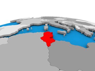 Tunus kırmızı küre üzerinde