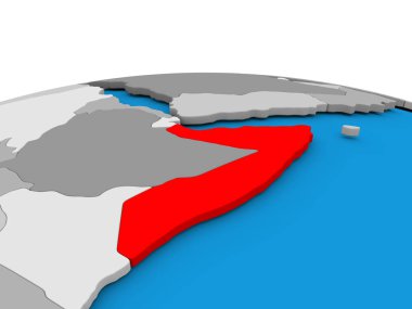 Somali kırmızı küre üzerinde
