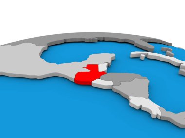 Guatemala kırmızı küre üzerinde