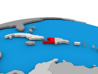 Haiti üzerinde küre kırmızı