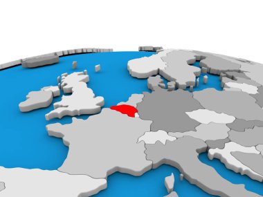 Belçika kırmızı küre üzerinde