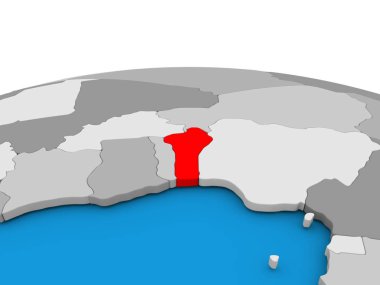 Benin kırmızı küre üzerinde