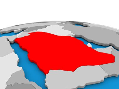 Küre kırmızı Suudi Arabistan