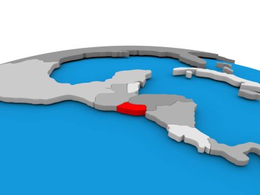 El Salvador kırmızı küre üzerinde