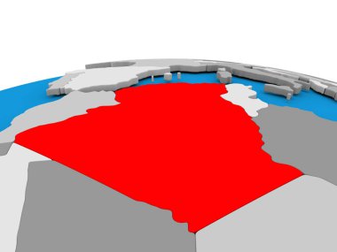 Cezayir kırmızı küre üzerinde
