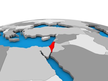 Küre kırmızı İsrail