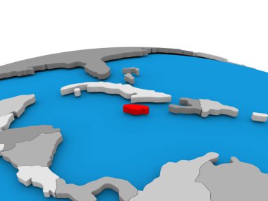 Jamaika kırmızı küre üzerinde